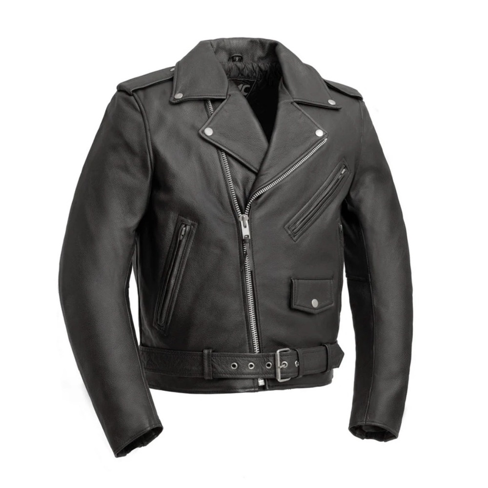 FMC SUPERSTAR MEN'S MOTORCYCLE LEATHER JACKET SIZE 40 BRAND NEW